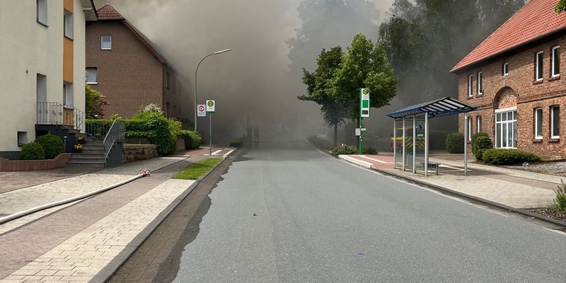 POL-PB: Brand eines Hauses - Ortsdurchfahrt in Kleinenberg gesperrt - Foto: presseportal.de