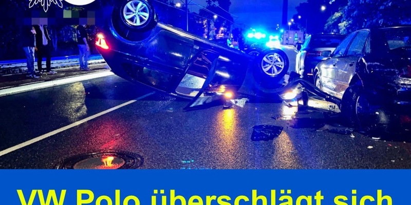 POL-DU: Hüttenheim: VW Polo landet auf dem Dach - Fahrer leicht verletzt - Foto: presseportal.de