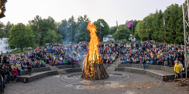 Mit guter Laune im Gepäck geht das bundesweite Pfadfinder*innenlager der DPSG Pfingsten in Westernohe zu Ende - Foto: presseportal.de