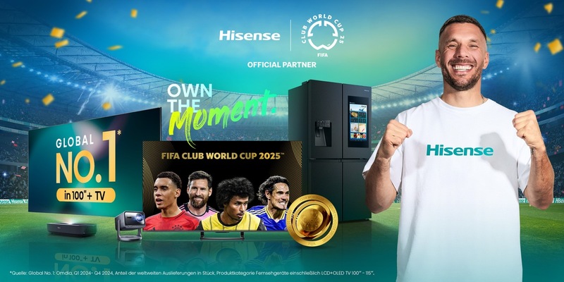 Hisense schickt Lukas Podolski zum FIFA Club World Cup 2025(TM) - Foto: presseportal.de