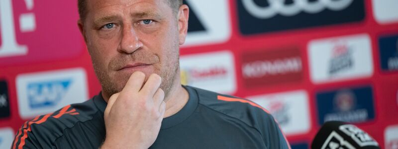 Sportvorstand Max Eberl äußert sich im Teamhotel des FC Bayern in Orlando zu Leroy Sané. - Foto: Sven Hoppe/dpa