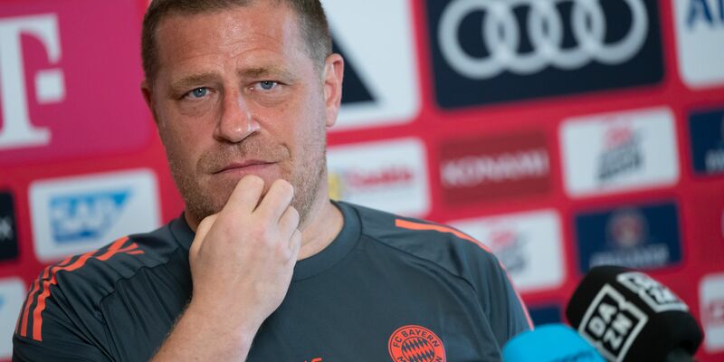 Max Eberl äußert sich in Orlando vor dem Bayern-Start in die Club-WM.  - Foto: Sven Hoppe/dpa