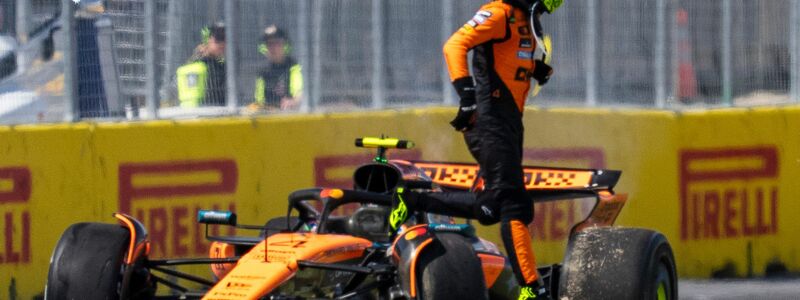 Nach dem Unfall war der McLaren von Lando Norris nur noch Schrott. - Foto: Christopher Katsarov/The Canadian Press via AP/dpa