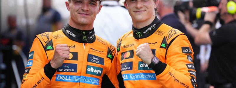 Oscar Piastri (rechts) und Lando Norris führen weiter in der Gesamtwertung. - Foto: Bradley Collyer/PA Wire/dpa