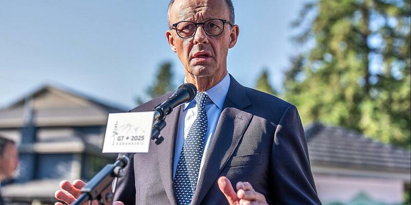 Friedrich Merz am 16.06.2025 - Foto: Michael Kappeler/Pool,  Text: über dts Nachrichtenagentur