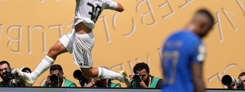 Real-Youngster Gonzalo Garcia jubelt nach seinem 1:0. - Foto: Rebecca Blackwell/AP/dpa