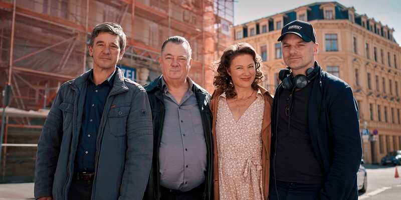 Drehstart zum Finale der MDR-Polizeiruf 110-Trilogie aus Halle: Koitzsch und Lehmann ermitteln noch einmal an der Saale - Foto: presseportal.de