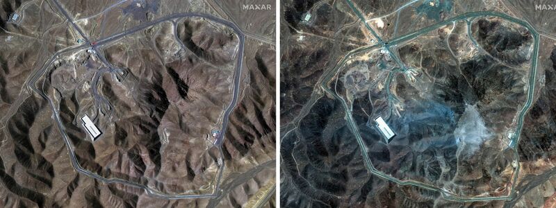 Trump behauptet, die Schäden an Irans Atomanlagen seien «monumental».  - Foto: Uncredited/Maxar Technologies via AP/dpa