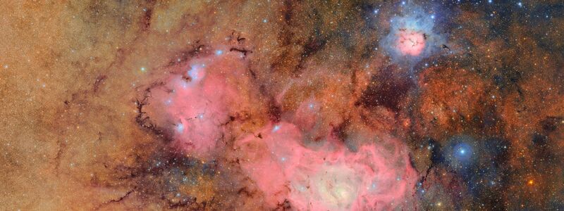 Eines der ersten Bilder zeigt den Trifidnebel. - Foto: ---/NSF-DOE Vera C. Rubin Observatory /dpa