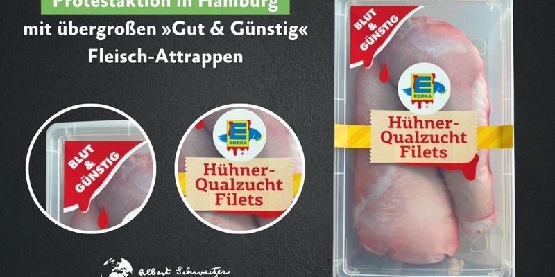 Einladung: Tierschutzprotest vor der Edeka-Zentrale in Hamburg am 25. Juni - Foto: presseportal.de