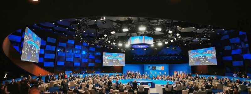 Der diesjährige Nato-Gipfel in Den Haag wird vermutlich als einer der kürzesten der vergangenen Jahrzehnte in die Geschichte eingehen. Am Mittwoch gab es nur eine einzige Arbeitssitzung. - Foto: Markus Schreiber/AP/dpa