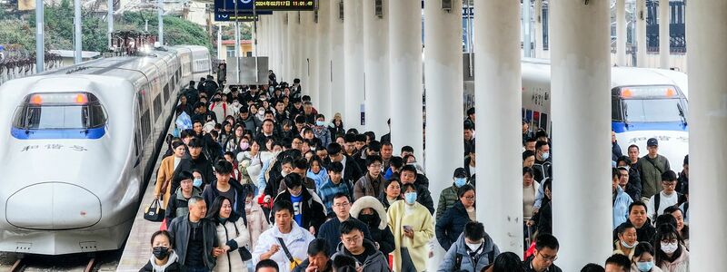 In China gelten die großen Feste als Hauptreisezeit. (Archivbild) - Foto: Liu Mu/XinHua/dpa