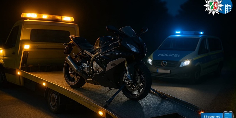 POL-OB: Verbotenes Kraftfahrzeugrennen: Motorrad sichergestellt, Ermittlungen eingeleitet - Foto: presseportal.de