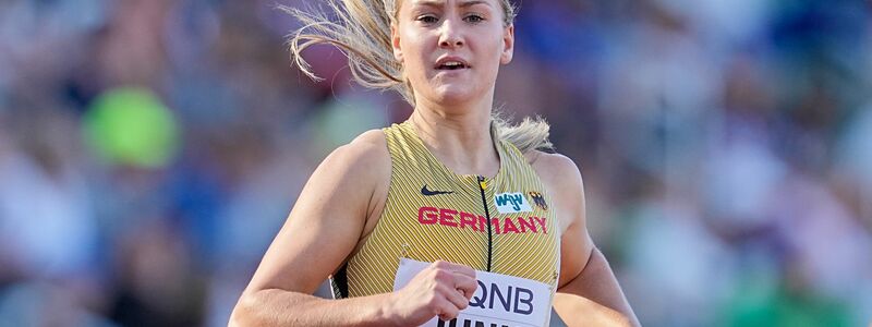 Sophia Junk verbesserte ihre persönliche Bestmarke über die 200 Meter bei der Team-EM in Madrid um 0,34 Sekunden. - Foto: Michael Kappeler/dpa