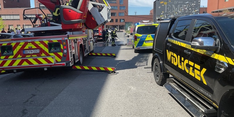 FW-DO: Feuer in einem Restaurant nahe Dortmunder U - starker Rauch, eine verletzte Person - Foto: presseportal.de