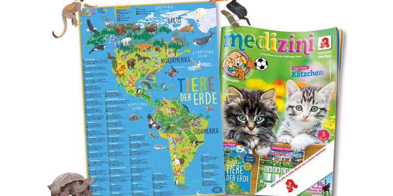 Von Kondor bis Känguru: medizini entführt kleine Forscherinnen und Forscher auf alle Kontinente mit spektakulärer dreiteiliger Poster-Serie - Foto: presseportal.de