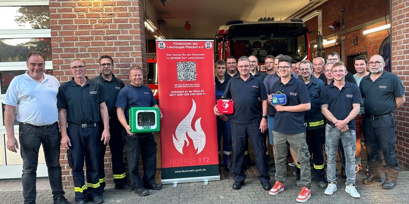 Feuerwehr Goch: AED am Feuerwehr-Gerätehaus Pfalzdorf ist öffentlich zugänglich - Foto: presseportal.de