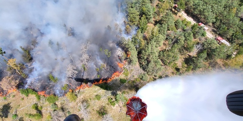 BPOLD 11: Erneuter Einsatz der Hubschrauber der Bundespolizei bei der Waldbrandbekämpfung in Sachsen und Thüringen - Foto: presseportal.de