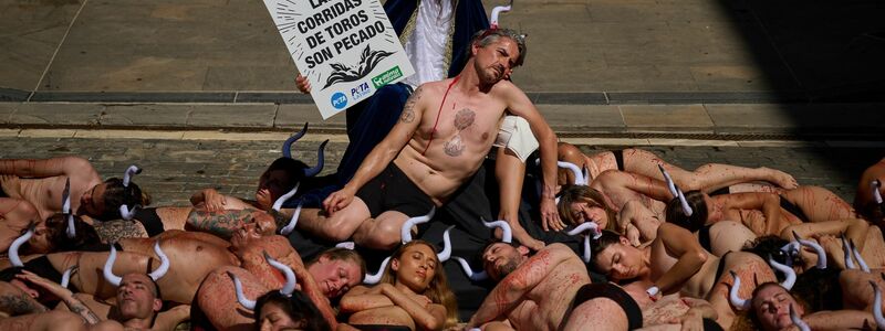 Tierschützer protestieren seit langem vergeblich gegen die Stierhatzen und Stierkämpfe, die sie als Tierquälerei bezeichnen. (Archivbild) - Foto: Miguel Oses/AP/dpa