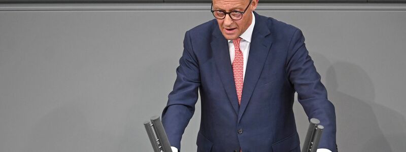 Die Oppositionsführerin Weidel attackiert den Kanzler hart in ihrer Rede - Foto: Niklas Treppner/dpa
