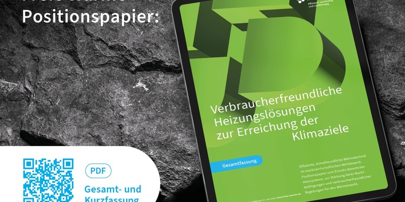 Positionspapier: Klimaneutrale Wärmeversorgung zukunftsfähig und bürgernah gestalten / Bundesregierung plant Überarbeitung der KWP und AVBFernwärmeV - Foto: presseportal.de