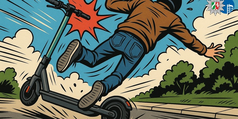 POL-OB: E-Scooter-Fahrer mit über 70 km/h unterwegs verunglückt - Foto: presseportal.de