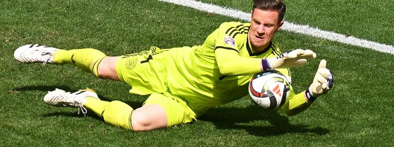 Stand in der Nations League zuletzt im Tor: Marc-André ter Stegen. - Foto: Marijan Murat/dpa