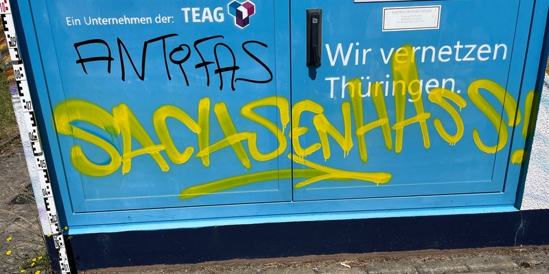 LPI-G: Schmierereien mit Fußballbezug - die Polizei bittet um Mithilfe - Foto: presseportal.de