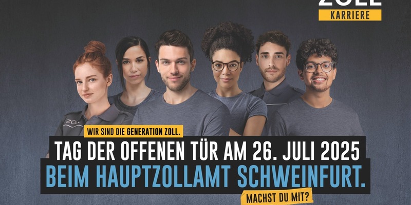 HZA-SW: Schmuggel, Schwarzarbeit und Steuern - Tag der offenen Tür des Hauptzollamts Schweinfurt am Samstag, den 26. Juli 2025 - Foto: presseportal.de
