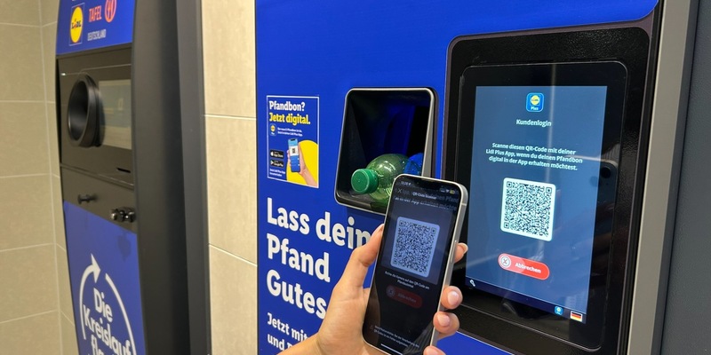 Lidl entwickelt Pfandrückgabe weiter und führt digitalen Pfandbon deutschlandweit ein / Für kundenfreundliche Digitalisierung und einen nachhaltigen Lebensmitteleinzelhandel - Foto: presseportal.de