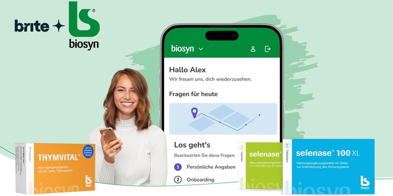 Kostenfreie digitale Therapiebegleitung mit brite(TM): biosyn und XO Life unterstützen Anwender durch strategische Partnerschaft - Foto: presseportal.de