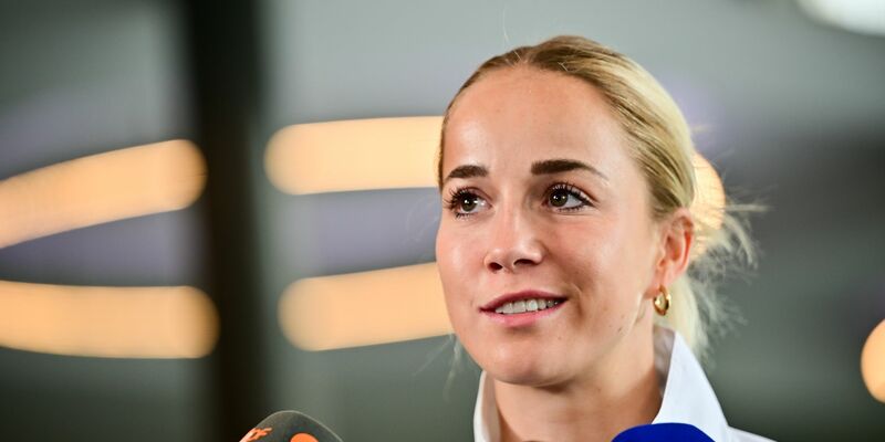 Sieht die Zukunft positiv: DFB-Kapitänin Giulia Gwinn. - Foto: Sebastian Christoph Gollnow/dpa