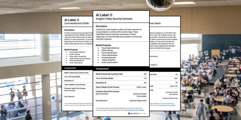 Motorola Solutions führt AI-Nutrition Labels ein - eine Neuheit für Produkte im Bereich der öffentlichen Sicherheit / Das Unternehmen verpflichtet sich, künstliche Intelligenz transparent zu nutzen - Foto: presseportal.de