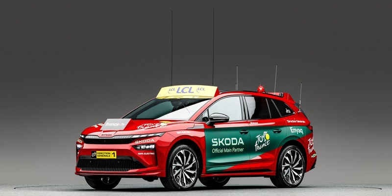 Škoda unterstützt die Tour de France Femmes avec Zwift als Hauptpartner und stellt eine Flotte von Elektrofahrzeugen zur Verfügung - Foto: presseportal.de