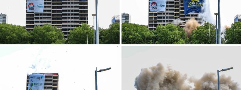 Die Sprengung lockte nicht nur Anwohner, sondern auch andere Schaulustige. - Foto: Christoph Reichwein/dpa
