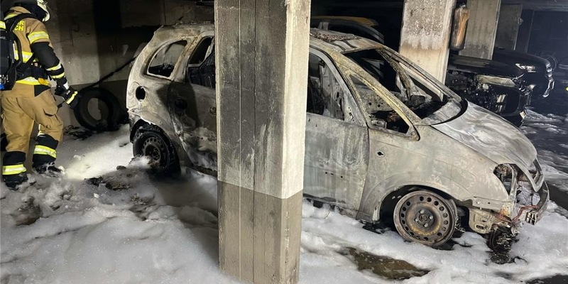 POL-NE: Auto in Tiefgarage gerät in Brand - Foto: presseportal.de