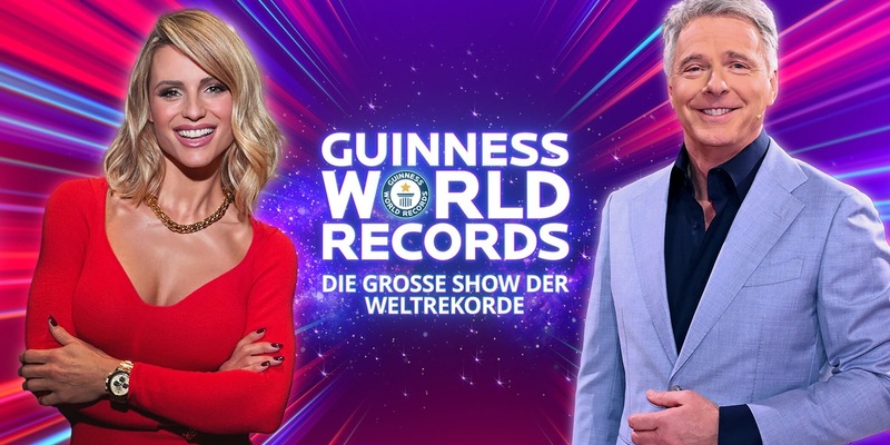 Michelle Hunziker Jörg Pilawa Guinness World Records - Die große Show der Weltrekorde - Foto: Joyn/Luca Oldani/Willi Weber, presseportal.de