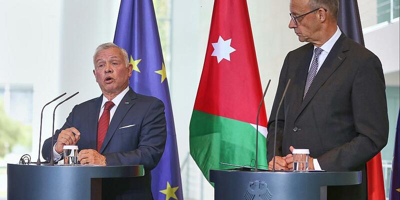Abdullah II. bin al-Hussein und Friedrich Merz am 29.07.2025 - Foto: über dts Nachrichtenagentur