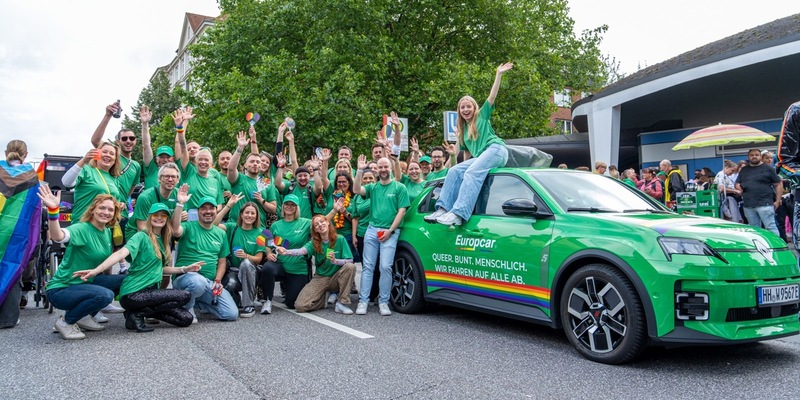 Queer. Bunt. Menschlich. Europcar fährt auf alle ab - und nimmt erstmals am CSD in Hamburg teil - Foto: presseportal.de