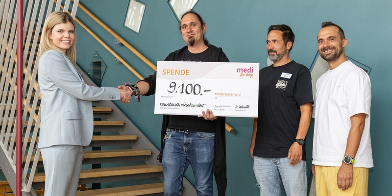 15-jähriges Jubiläum: medi for help spendet 9.100 Euro an den Verein Kinderseelen e. V. - Foto: presseportal.de