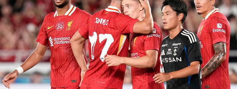 Beim Freundschaftsspiel in Japan gegen Yokohama F. Marinos erzielte Florian Wirtz sein erstes Tor für Liverpool. - Foto: Eugene Hoshiko/AP/dpa