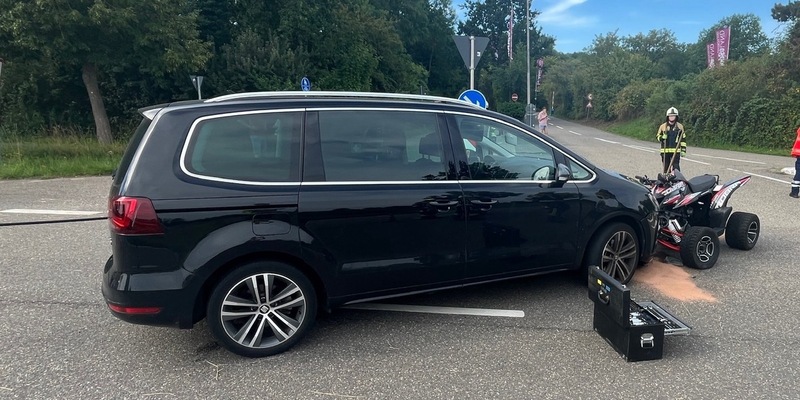 POL-PDNW: Polizeiinspektion Haßloch - Verkehrsunfall nach Frontalzusammenstoß zwischen PKW und Quad - Foto: presseportal.de