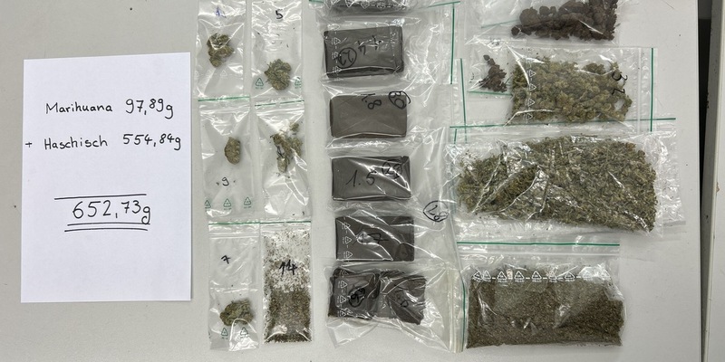 POL-DA: Bensheim: Insgesamt mehr als ein halbes Kilo Marihuana und Haschisch beschlagnahmt/Zwei Jugendliche vorläufig festgenommen - Foto: presseportal.de