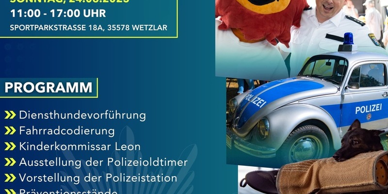 Mittelhessen: LAHN-DILL-KREIS: Die Polizei lädt zum Tag der offenen Tür in die Polizeistation Wetzlar ein - Foto: presseportal.de