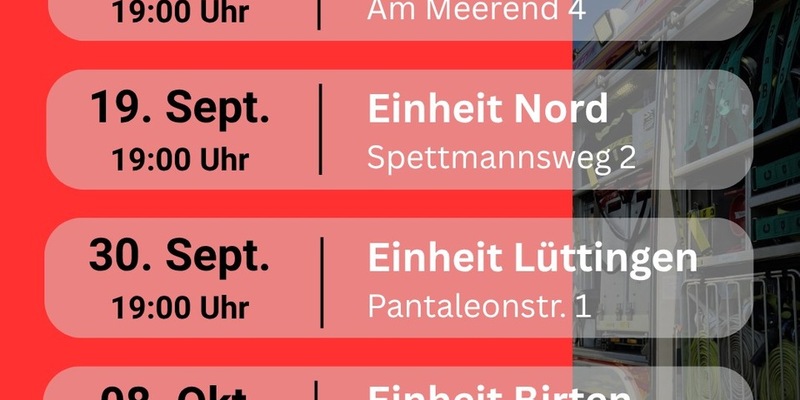 FW Xanten: Feuerwehr Xanten lädt zu offenen Dienstabenden ein - Foto: presseportal.de