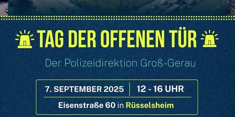 POL-DA: Rüsselsheim: Tag der offenen Tür bei der Polizei am 7. September - Foto: presseportal.de