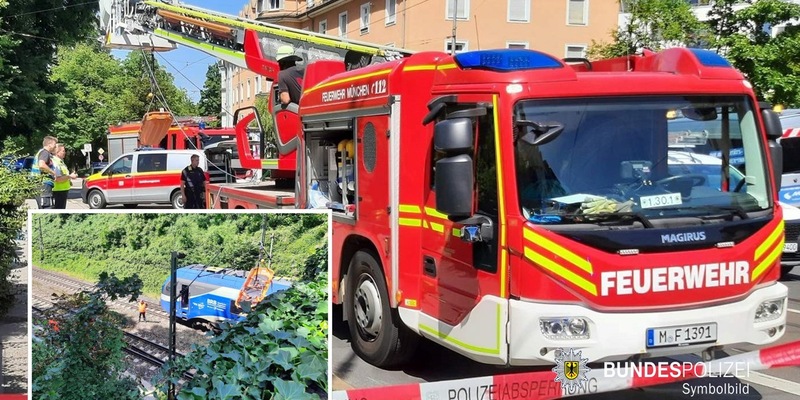 Bundespolizeidirektion München: 49-Jähriger stürzt ins Gleis Steiler Abhang erschwert Bergung - Foto: presseportal.de