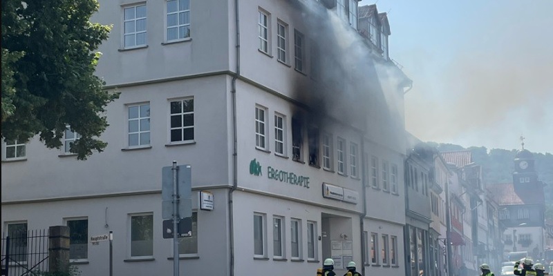 LPI-NDH: Wohnhausbrand endet glimpflich - Foto: presseportal.de