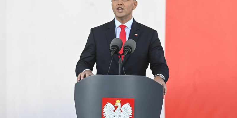 Auch der polnische Präsident hat sich zum Banner von Fans von Maccabi Haifa geäußert. - Foto: Piotr Nowak/PAP/dpa