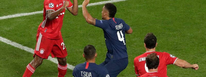 Kingsley Coman (l) köpft im Champions-League-Finale 2020 das Siegtor. - Foto: Manu Fernandez/Pool AP/dpa